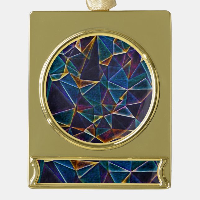 Adorno Con Rótulo Dorado Ornamento de banner plateado con burbujas rotas (Anverso)