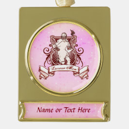 Adorno Con Rótulo Dorado Ornamento de Navidad de Lacrosse Mom Personalizabl