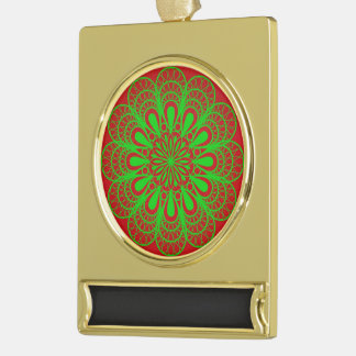 Adorno Con Rótulo Dorado Ornamento del cartel artístico