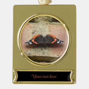Adorno Con Rótulo Dorado Ornamento del Personalizado de mariposa del Almira