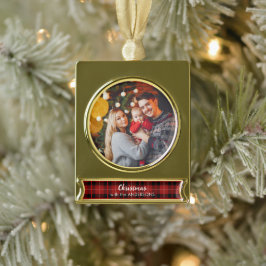 Adorno Con Rótulo Dorado Ornamento dorado del árbol de Navidad personalizad