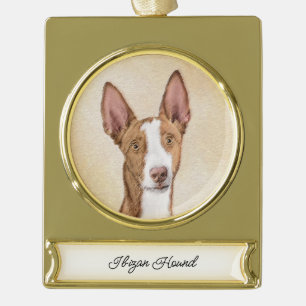 Adorno Con Rótulo Dorado Pintura enredadera ibicenca - Arte de perro origin