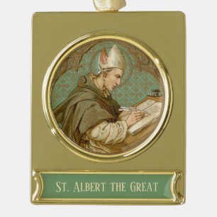 Adorno Con Rótulo Dorado San Alberto Magno (BK 013)