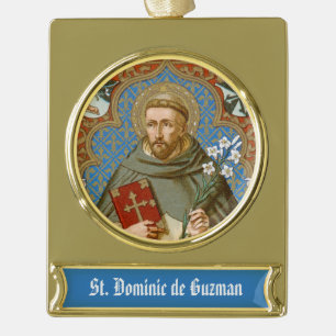 Adorno Con Rótulo Dorado San Domingo de Guzmán (BK 011)