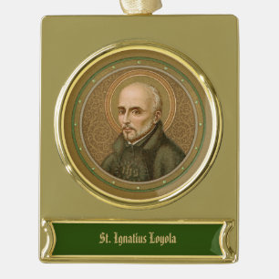 Adorno Con Rótulo Dorado San Ignacio de Loyola (BK 050)