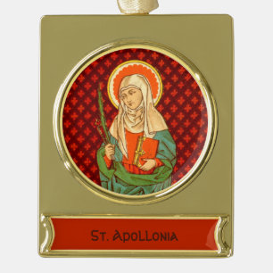 Adorno Con Rótulo Dorado Santa Apolonia (VVP 001)