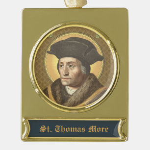 Adorno Con Rótulo Dorado Santo Tomás Moro (SAU 026)