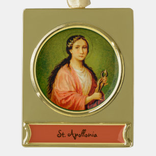 Adorno Con Rótulo Dorado St. Apollonia (BLA 001)