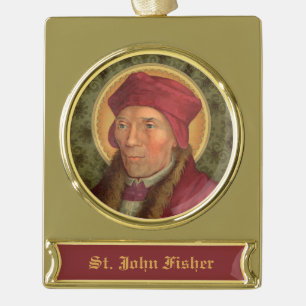 Adorno Con Rótulo Dorado St. John Fisher (SAU 025)