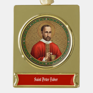 Adorno Con Rótulo Dorado St. Peter Faber (BK 051)