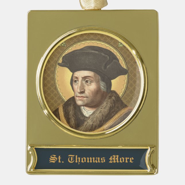 Adorno Con Rótulo Dorado St. Thomas More (SAU 26) (Anverso)