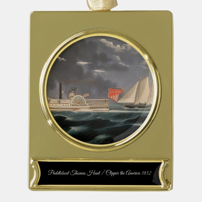 Adorno Con Rótulo Dorado Thomas Hunt y los Estados Unidos 1852 (Anverso)