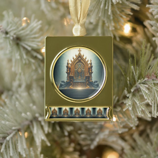 Adorno Con Rótulo Dorado „Thron der Götter – Sitz der himmlischen Macht“ (Árbol)