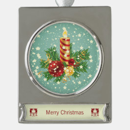 Adorno Con Rótulo Dorado Velas Y Paracolas De Navidades Cuidados