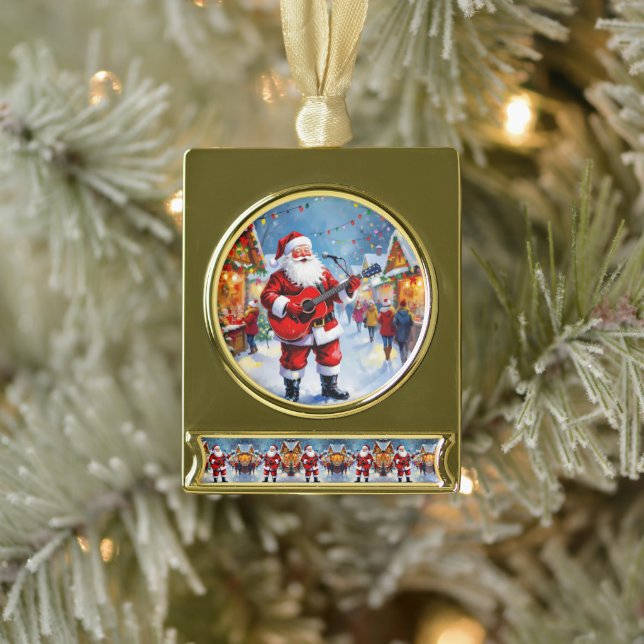 Adorno Con Rótulo Dorado „Weihnachtliche Harmonie“ (Árbol)