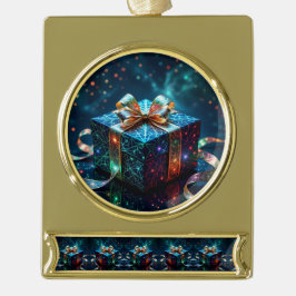 Adorno Con Rótulo Dorado „Weihnachtliche Harmonie“