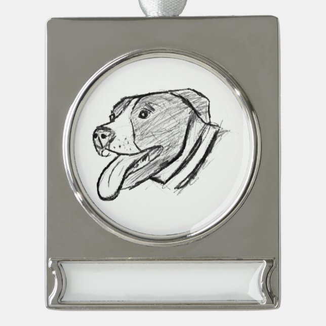 Adorno Con Rótulo Plateado amante de los animales (Anverso)