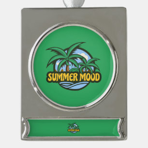 Adorno Con Rótulo Plateado Ánimo de verano