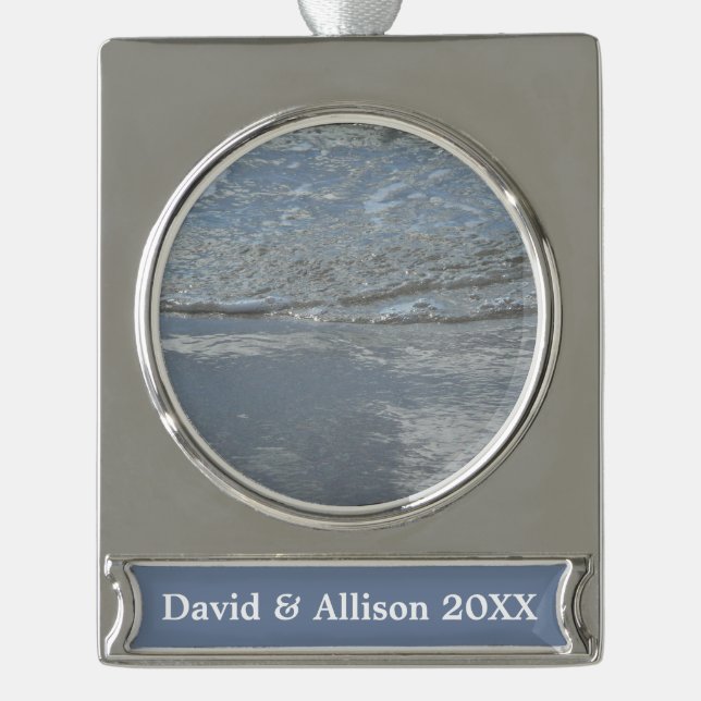 Adorno Con Rótulo Plateado Aplausos de agua en la fotografía abstracta de la  (Anverso)