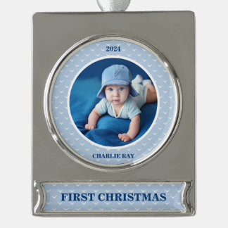 Adorno Con Rótulo Plateado Apreciar el momento: Primera foto de Navidades de