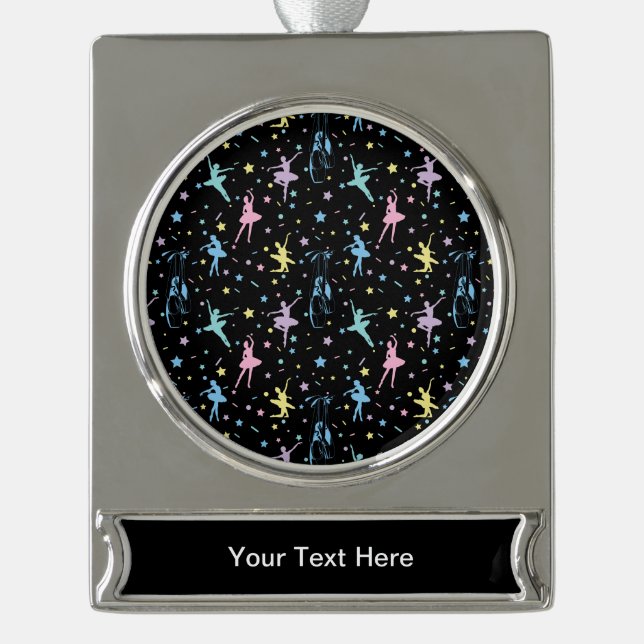 Adorno Con Rótulo Plateado Ballet - Zapatos de bailarina Ballerina (Anverso)