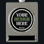 Adorno Con Rótulo Plateado beso de hershey®, único, elegante y minimalista, p<br><div class="desc">Este diseño es accesible para todos. Siéntase libre de personalizar del logotipo,  imágenes,  texto y colores según sus preferencias. Muchas gracias.</div>