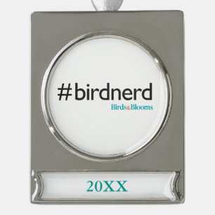 Adorno Con Rótulo Plateado #BirdNerd