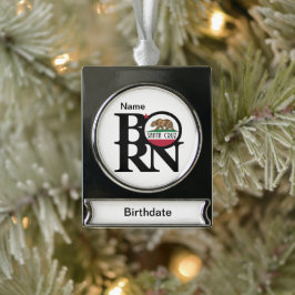 Adorno Con Rótulo Plateado BORN Santa Cruz