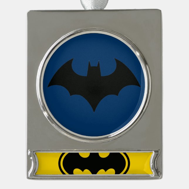 Adorno Con Rótulo Plateado botón Batman (Anverso)