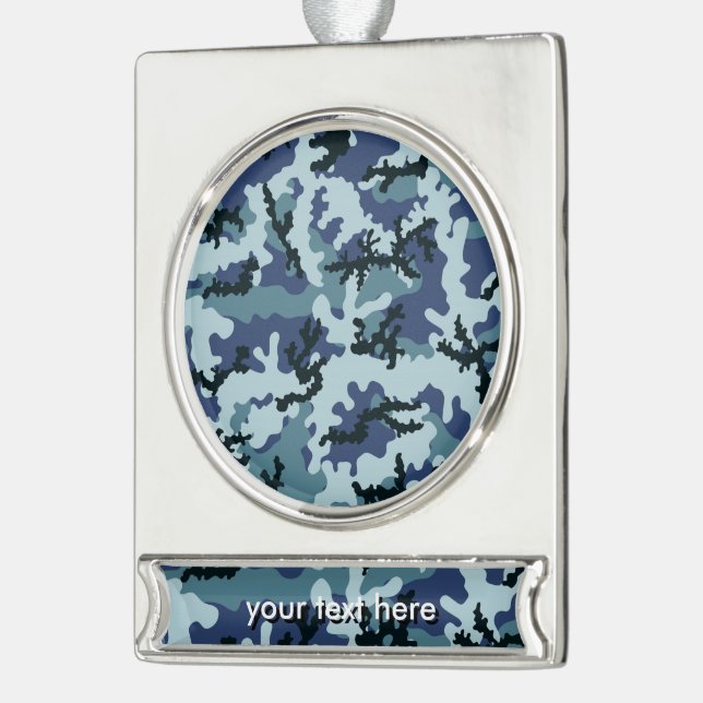 Adorno Con Rótulo Plateado Camuflaje naval (Izquierda)