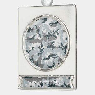 Adorno Con Rótulo Plateado Camuflaje urbano