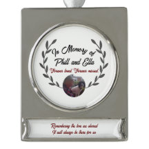 Cerámica conmemorativa ornamental con foto y texto