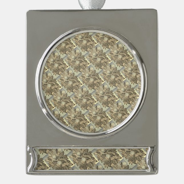 Adorno Con Rótulo Plateado Cesta plateada sin mango (Anverso)