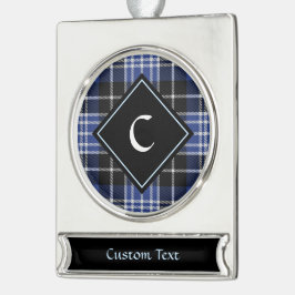 Adorno Con Rótulo Plateado Clan Clark Tartan