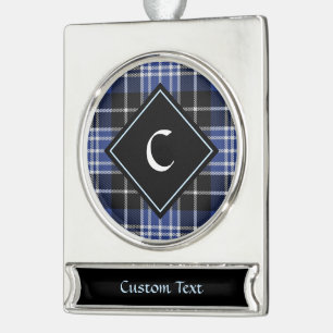 Adorno Con Rótulo Plateado Clan Clark Tartan