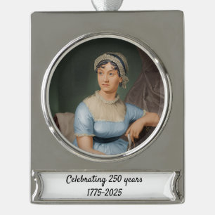 Adorno Con Rótulo Plateado Conmemoración Especial 250 Años Jane Austen