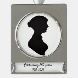 Adorno Con Rótulo Plateado Conmemoración Especial 250 Años Jane Austen