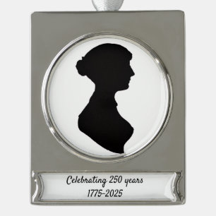 Adorno Con Rótulo Plateado Conmemoración Especial 250 Años Jane Austen