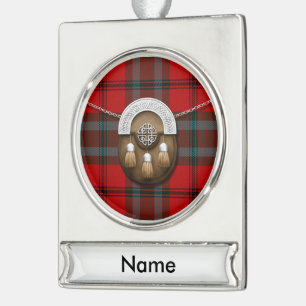 Adorno Con Rótulo Plateado Cook Tartan Y Sporran