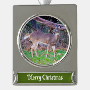 Adorno Con Rótulo Plateado Deer