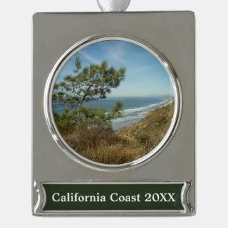 Adorno Con Rótulo Plateado El paisaje costero de Torrey Pine y California
