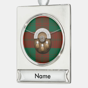 Adorno Con Rótulo Plateado Erskine Tartan Y Sporran