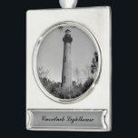 Adorno Con Rótulo Plateado Faro de Currituck<br><div class="desc">Faro de Currituck</div>