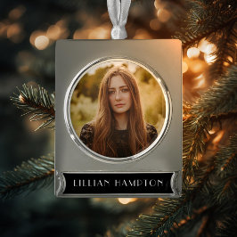 Adorno Con Rótulo Plateado Foto de graduación