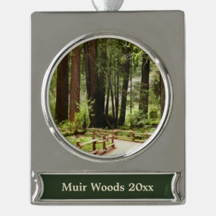 Adorno Con Rótulo Plateado Fotografía de la naturaleza de Muir Woods Path I