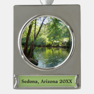Adorno Con Rótulo Plateado Fotografía de la naturaleza de Oak Creek I en Sedo