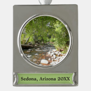 Adorno Con Rótulo Plateado Fotografía de la naturaleza de Oak Creek II en Sed