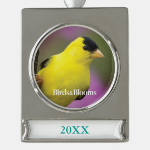Adorno Con Rótulo Plateado Goldfinch