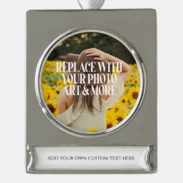 Adorno Con Rótulo Plateado Hacer que su propio personalizado sea personalizad