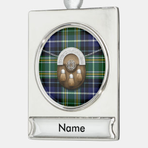 Adorno Con Rótulo Plateado MacKellar Tartan Y Sporran